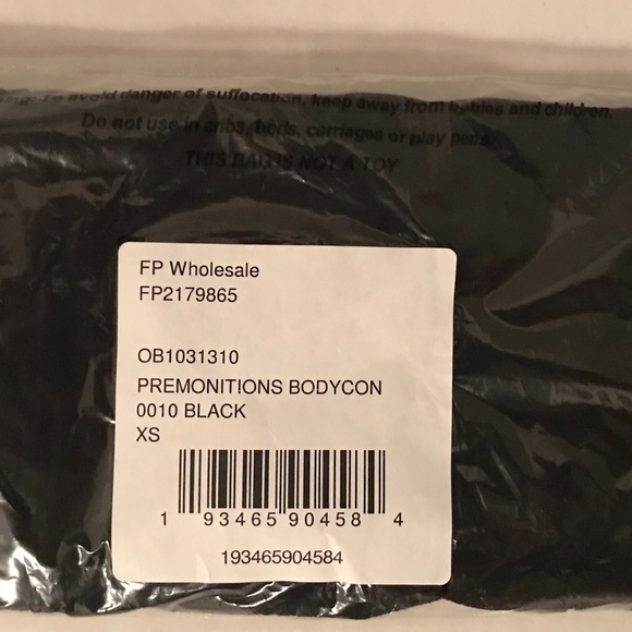 🖤 NWT FREE PEOPLE Premonitions Bodycon Dress Black XS 🖤 - Picture 9 of 10